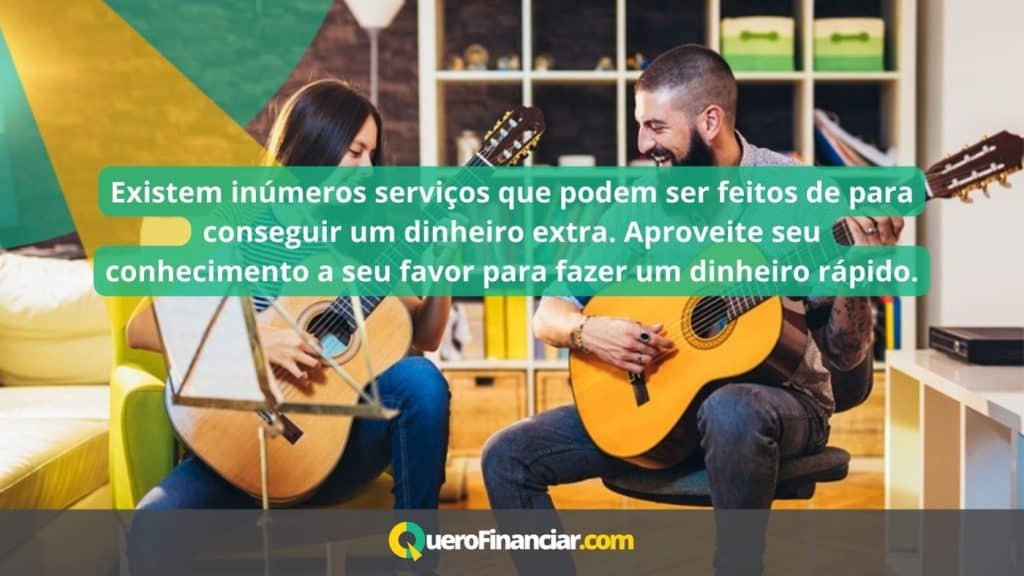 Existem inúmeros serviços que podem ser feitos de para conseguir um dinheiro extra. Aproveite seu conhecimento a seu favor para fazer um dinheiro rápido.
