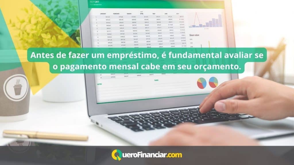 Antes de fazer um empréstimo, é fundamental avaliar se o pagamento mensal cabe em seu orçamento.