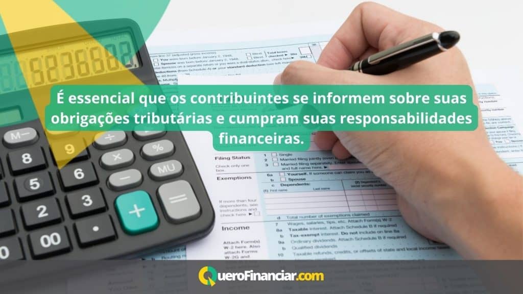se preparando para pagar os impostos